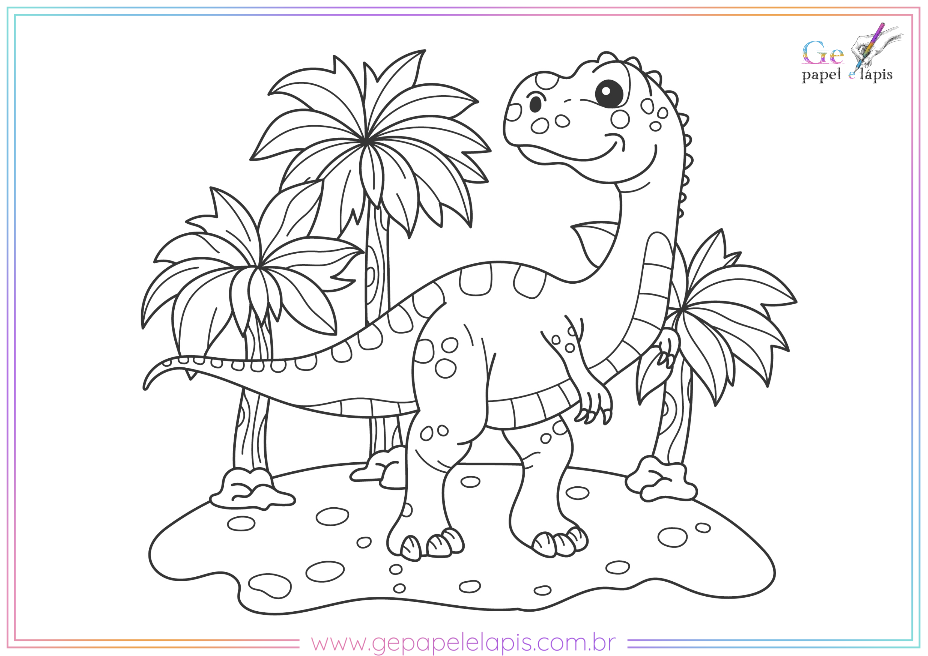 Dinossauros para Colorir: Uma Jornada Criativa para Crianças - Ge