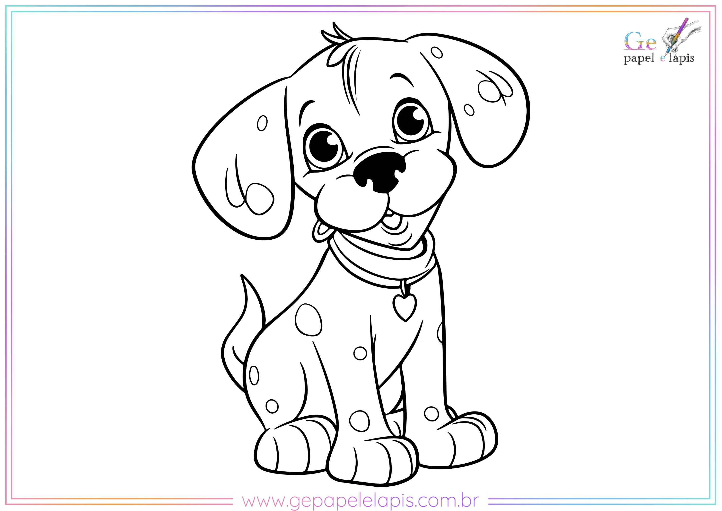 Diversão Garantida: Desenho De Cachorro Para Colorir!