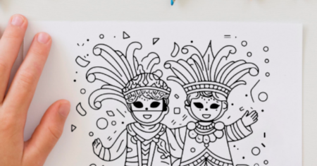 Desenhos para Colorir Carnaval: Modelos Divertidos para Colorir com Lápis!