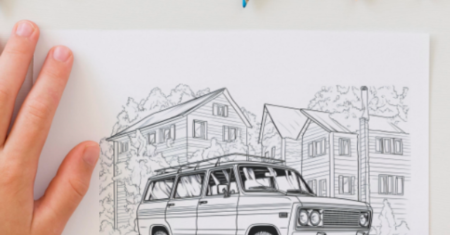 Desenho para Colorir: Carros Divertidos para Crianças