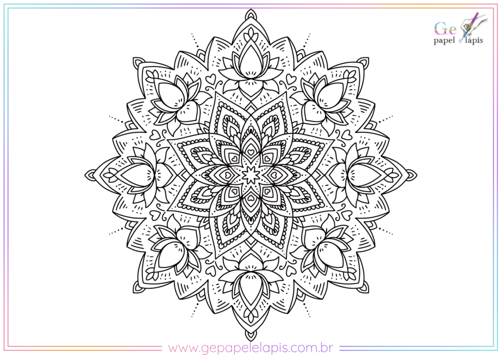 Desenhos para Colorir Mandalas