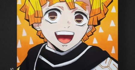 Fanart Desenho: Pintando Zenitsu Agatsuma | Kimetsu no Yaiba