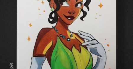 Pintura de Desenho: Princesa Tiana – Disney Fanart