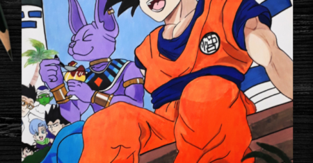 Pintando Dragon Ball Super: Transformando Lápis de Cor em Arte Vibrante