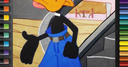 Pintura de Desenho: Fanart Patolino com Calça de Shopping