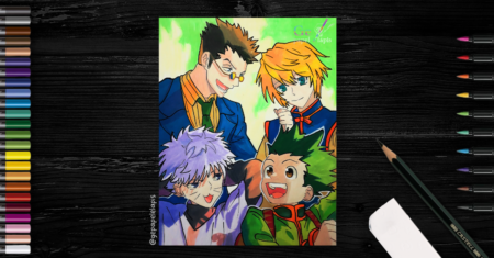 Pintando Hunter × Hunter: Uma Jornada Artística