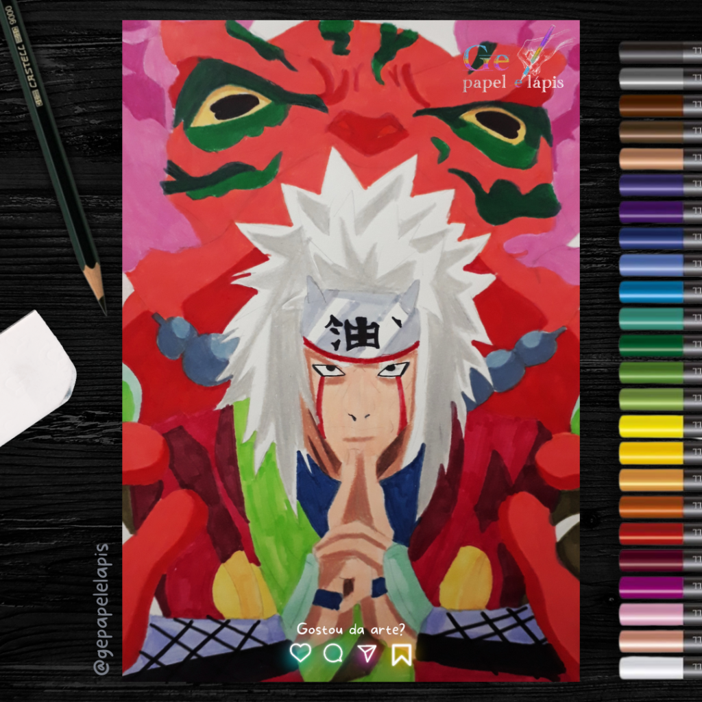 Pintando Jiraiya Sensei de Naruto