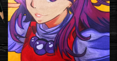 Fanart de Athena Asamiya: Passo a Passo de Pintura em Lápis de Cor