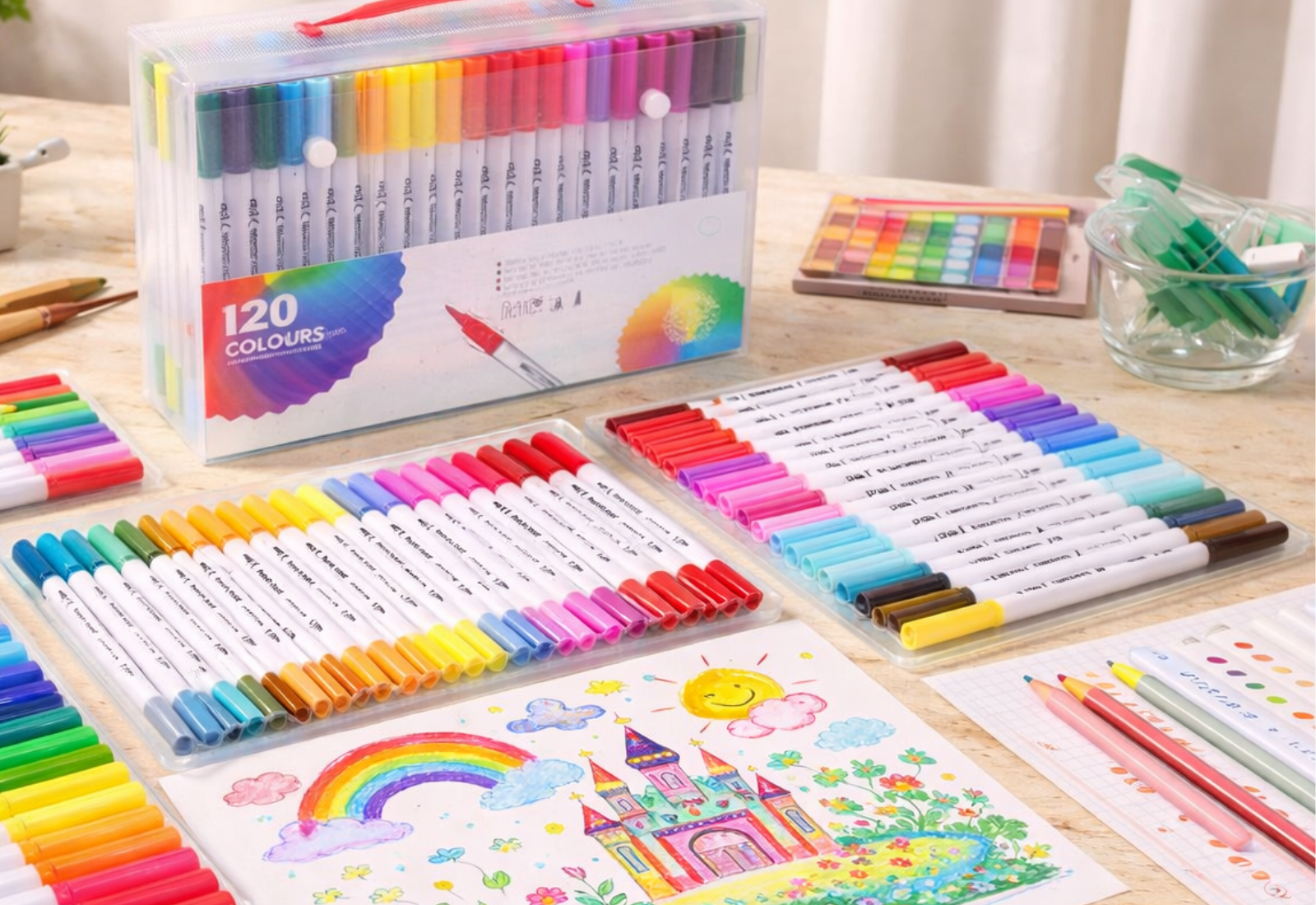 Kit Caneta Brush Lettering Dual Pen 2 em 1